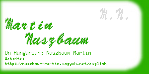 martin nuszbaum business card